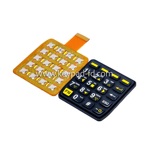 Silicone rubber numeric keypad